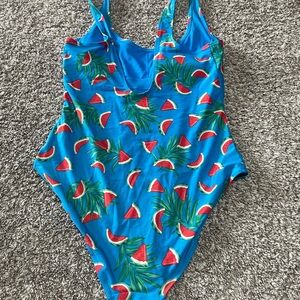 Blue Watermelon Print Swimsuit